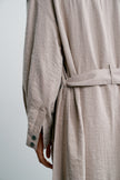 TEONA long safari-style cupro trench, beige