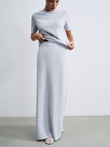 ALINA cashmere skirt, blue