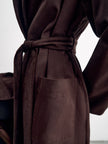 OLSEN trench coat, chocolate