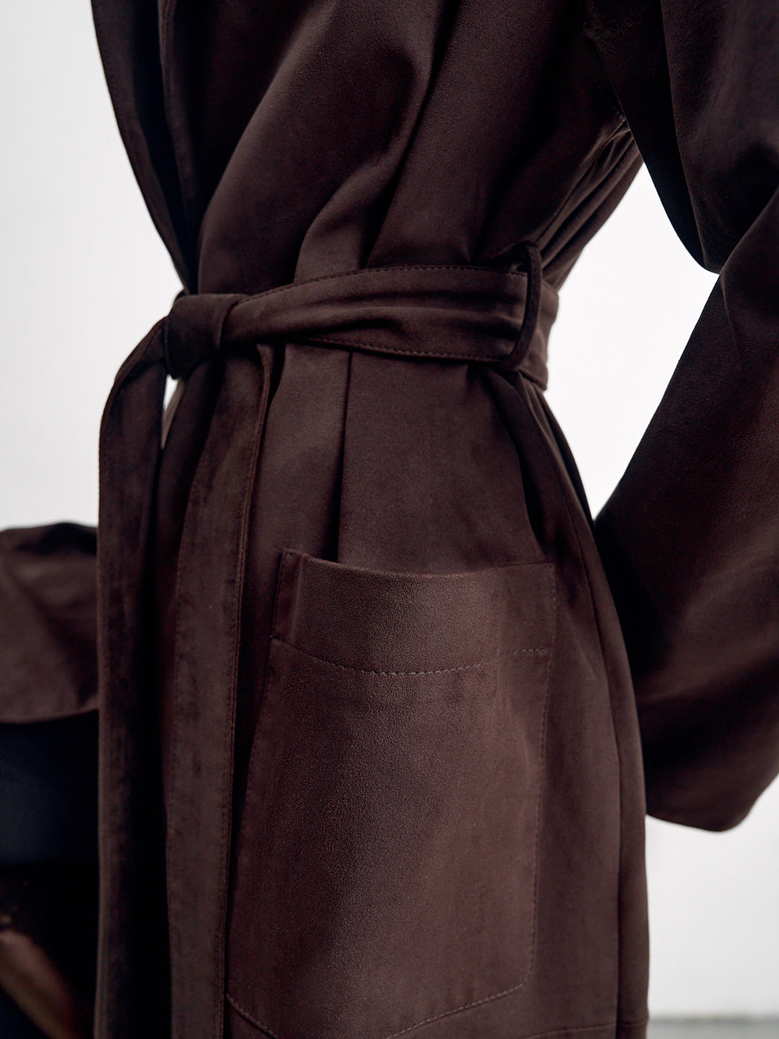 OLSEN trench coat, chocolate