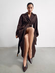 OLSEN trench coat, chocolate