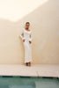 NORA long sleeve dress, ivory