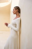 NORA long sleeve dress, ivory