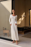 NORA long sleeve dress, ivory