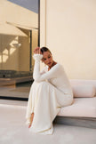 NORA long sleeve dress, ivory