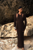 KHAYAL cardigan, dark chocolate