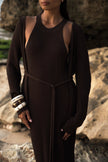 KHAYAL cardigan, dark chocolate