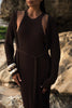 KHAYAL cardigan, dark chocolate