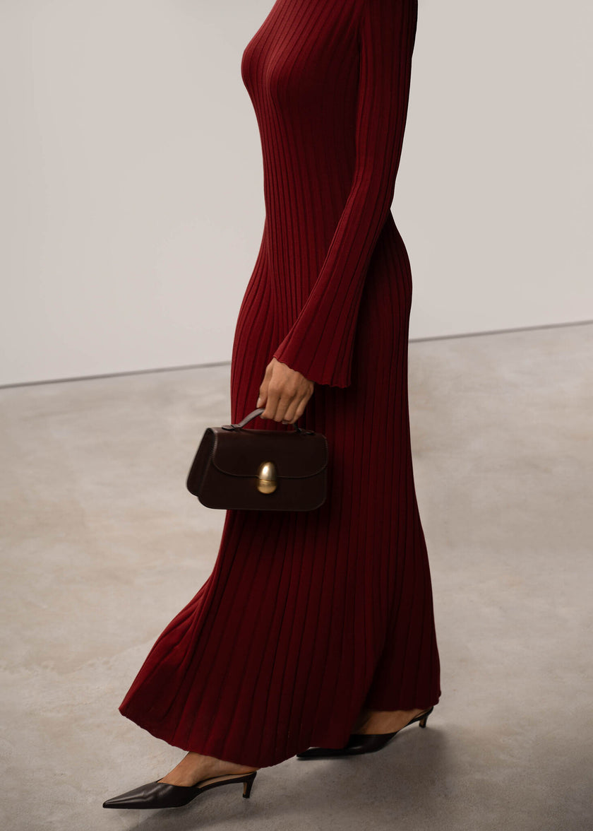 ZEENA dress, burgundy