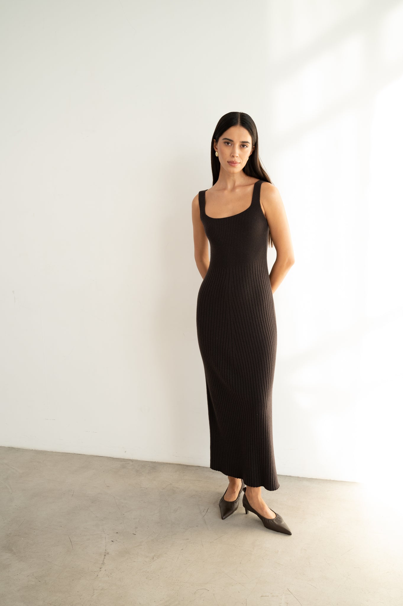 SORAYA dress, dark chocolate