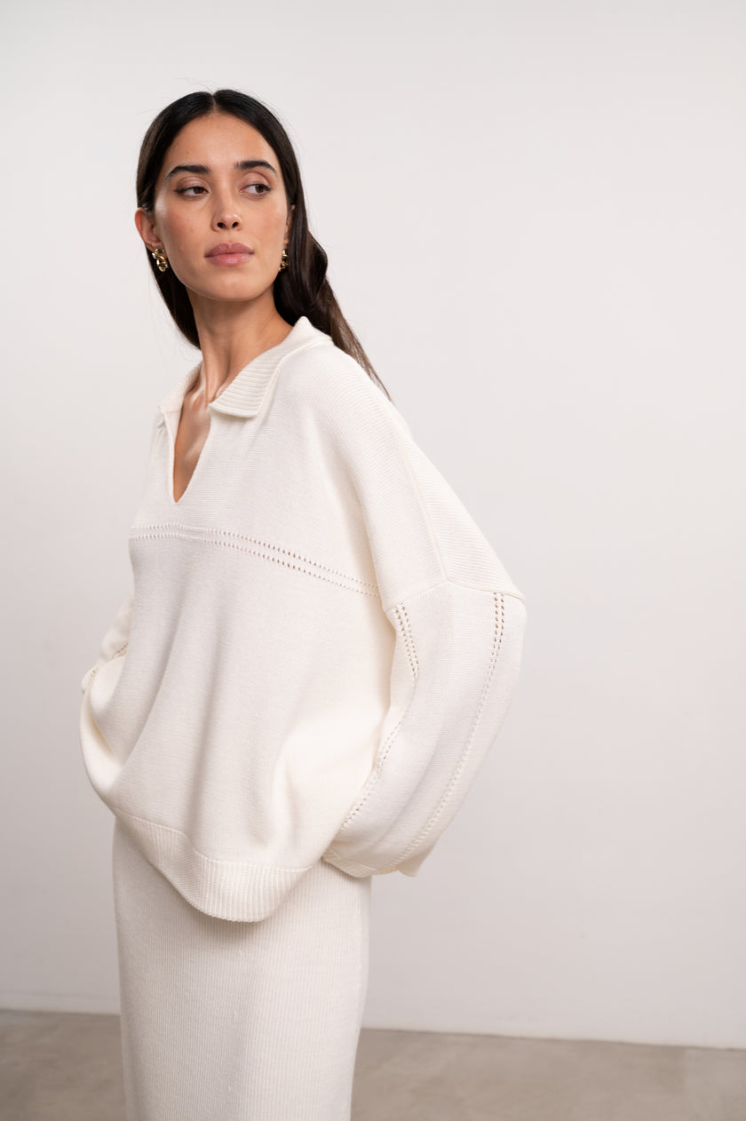 ANDREA jumper, white