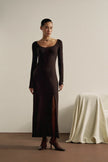 SABINE dress, dark chocolate