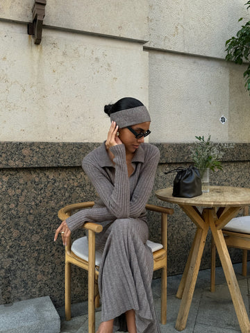 KIRA wool headband, mocha