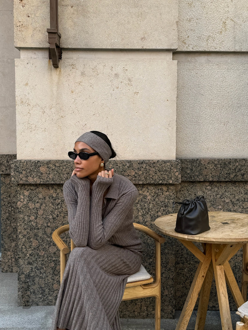 KIRA polo jumper, mocha