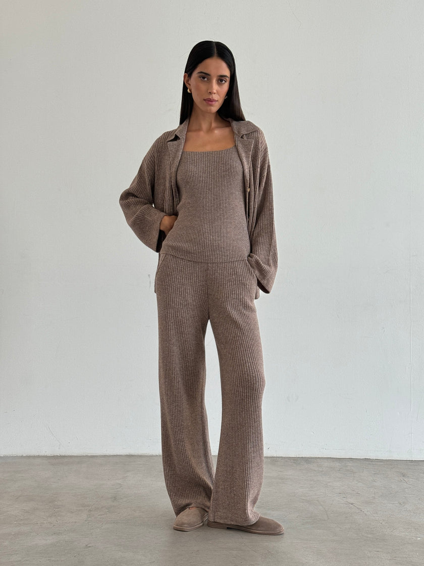 SORAYA pants, beige mélange