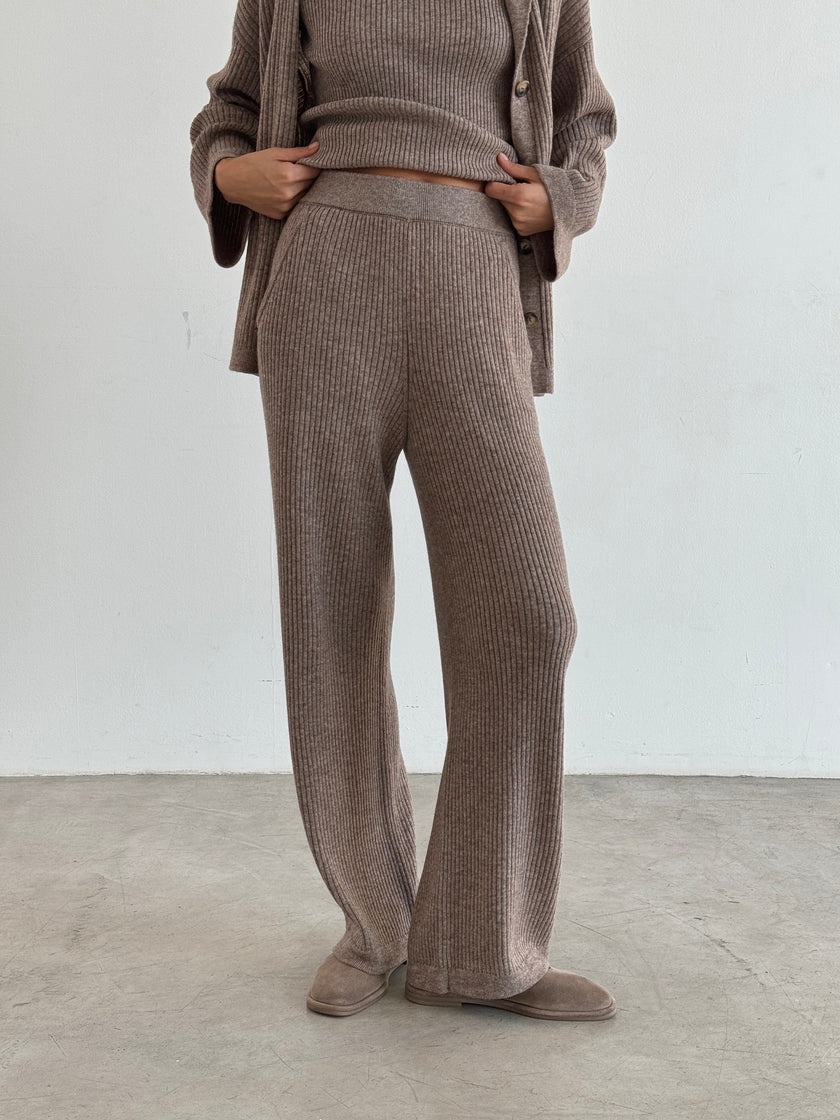 SORAYA pants, beige mélange