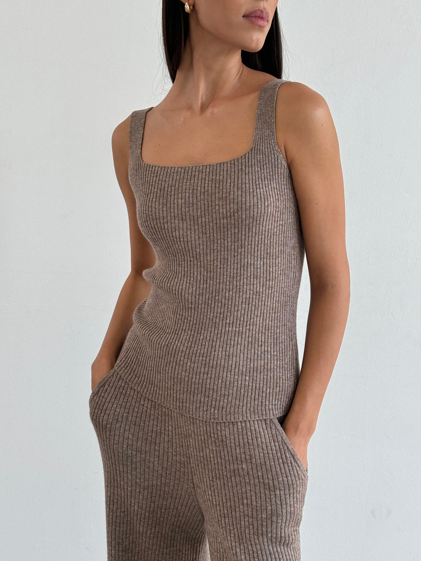 SORAYA top, beige melange