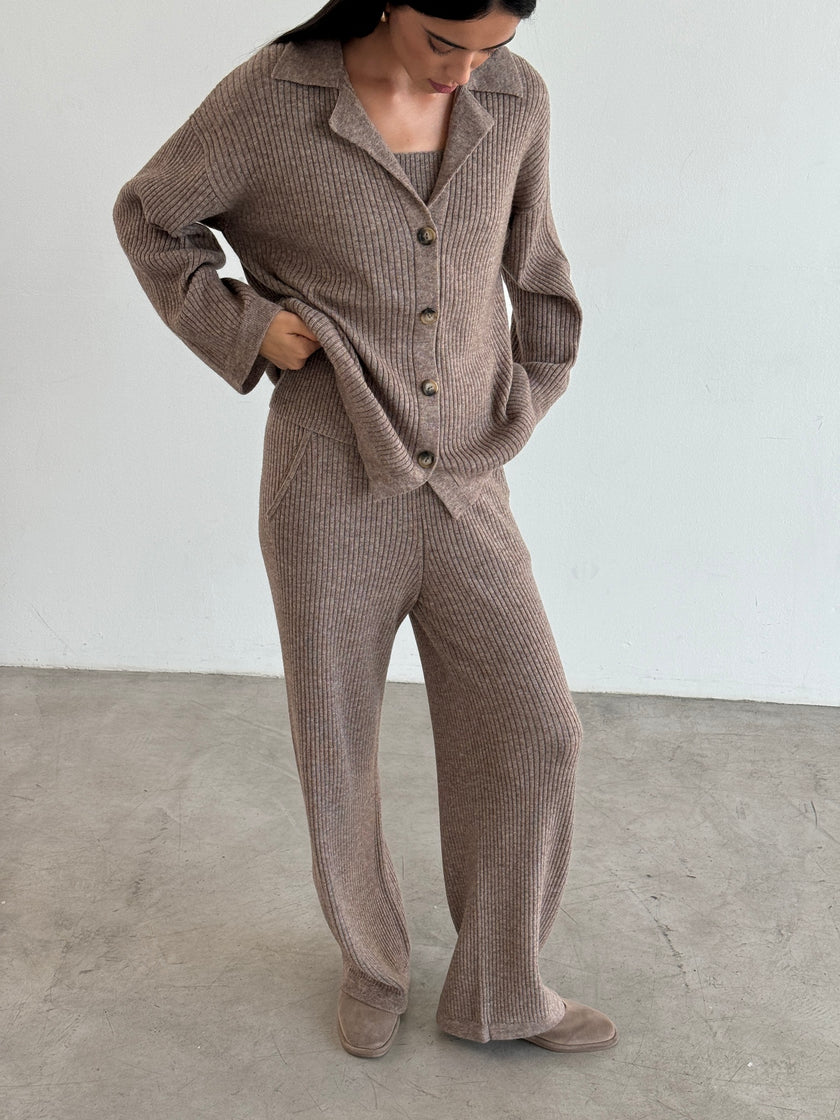 SORAYA pants, beige mélange