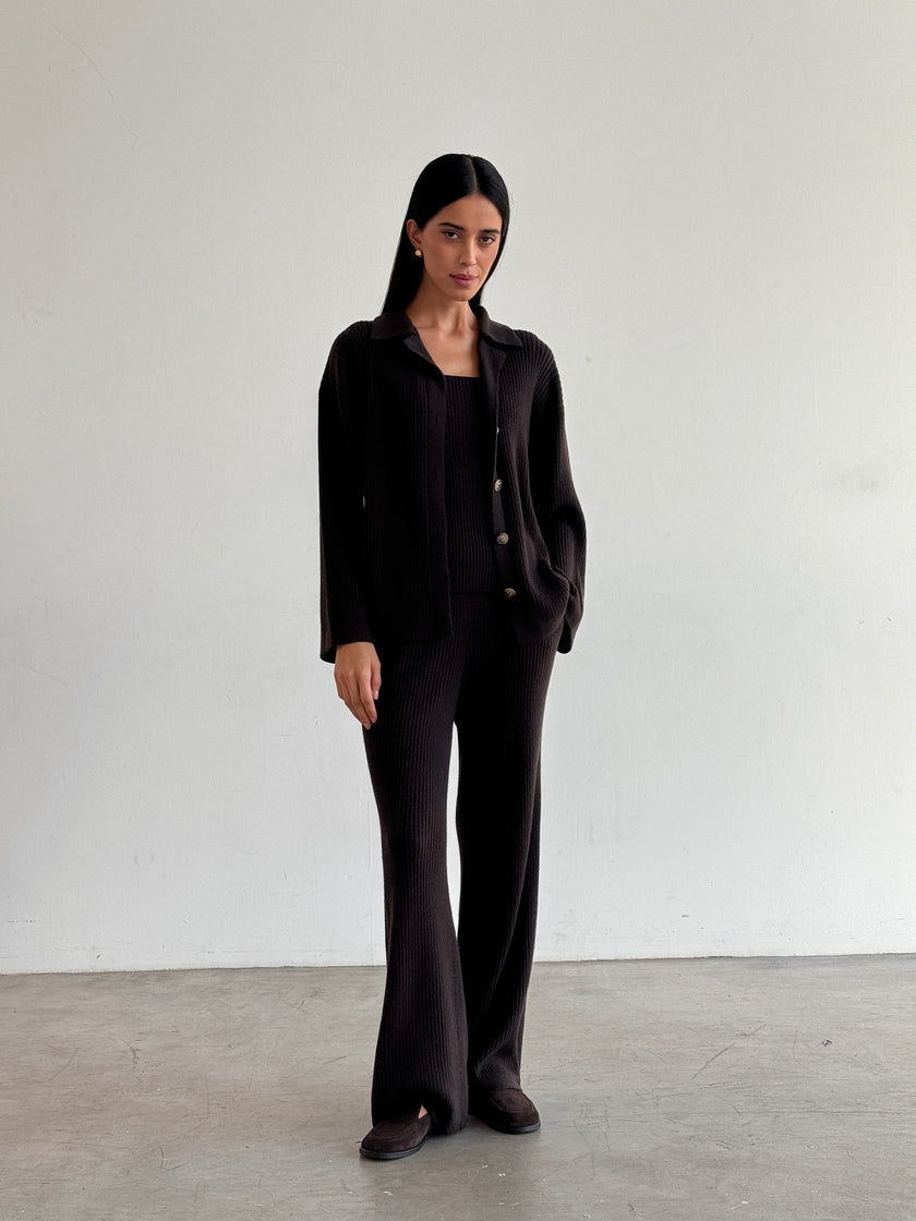 SORAYA top, dark chocolate