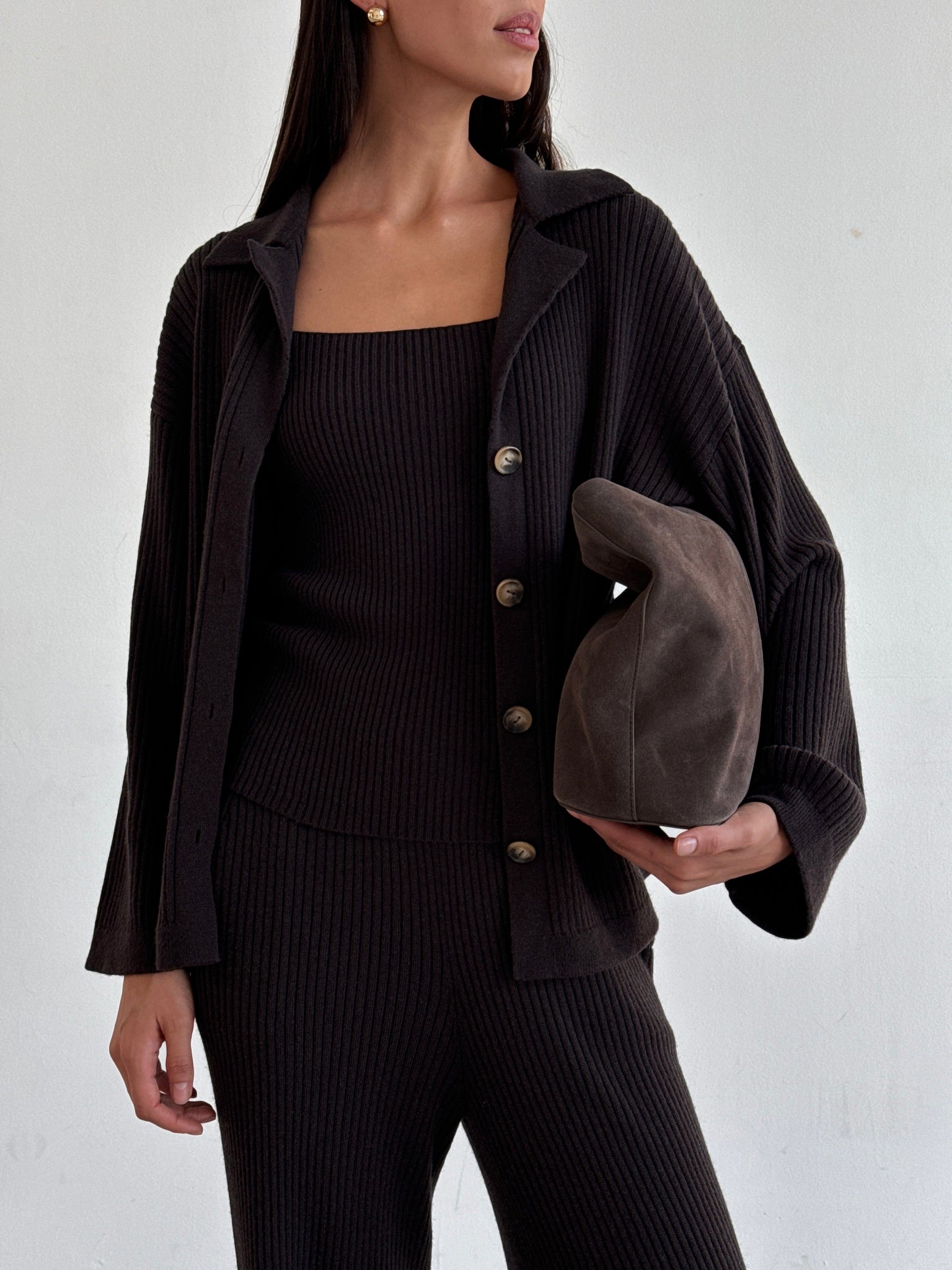 SORAYA cardigan, dark chocolate