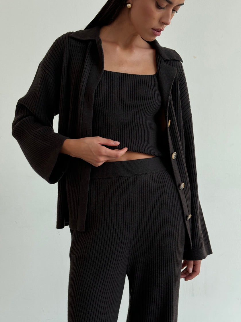 SORAYA pants, dark chocolate