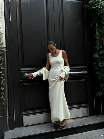 MIU alpaca dress, milk