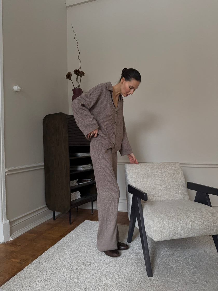 SORAYA pants, beige mélange