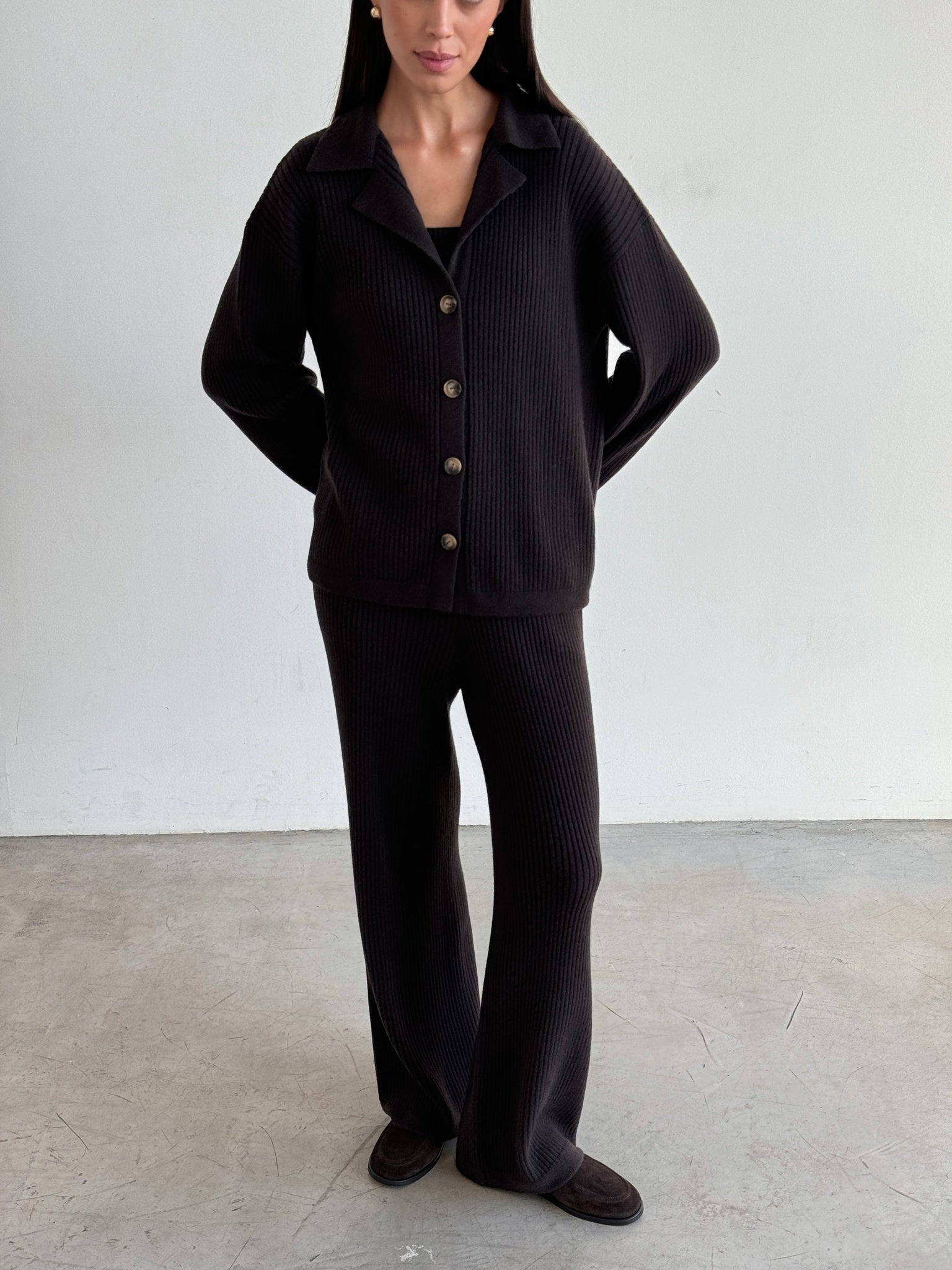SORAYA cardigan, dark chocolate