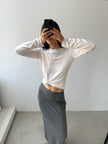NARINA basic long sleeve top, ivory