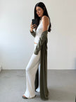 NARINA fluid knit pants, ivory