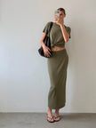 NARINA relaxed fit jumper, khaki