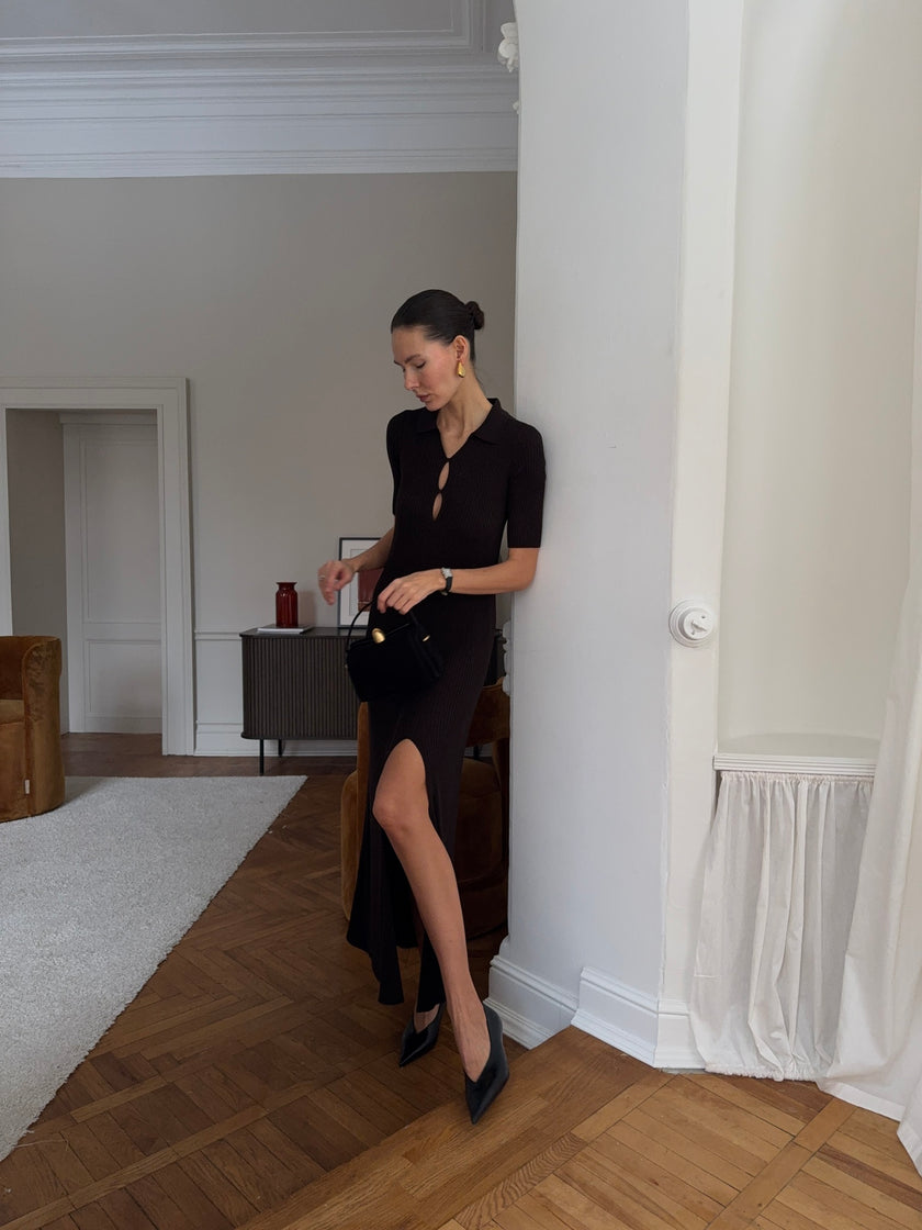 ROSALINA dress, dark chocolate