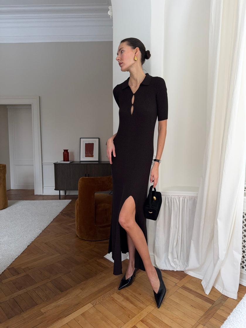 ROSALINA dress, dark chocolate