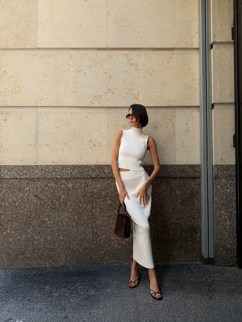 CLARE top, white