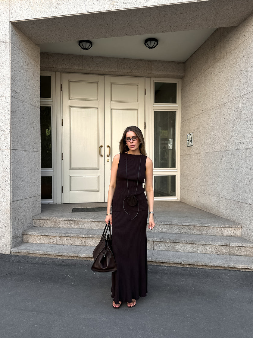 MISHA top, chocolate