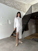 MILANO slit skirt, milk