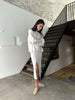 MILANO slit skirt, milk