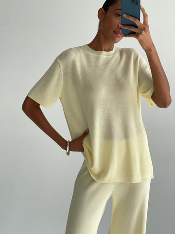 KHAYAL oversized ribbed knit jumper, vanilla