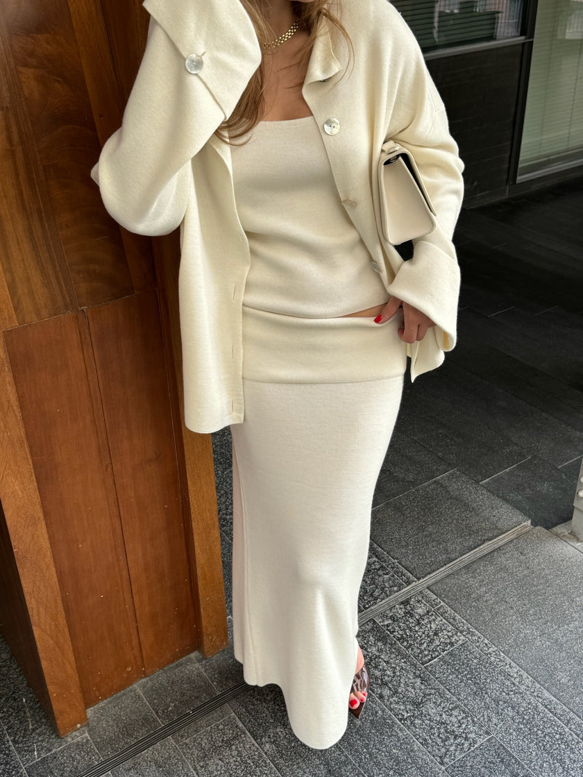 MOLLY peplum skirt, milk