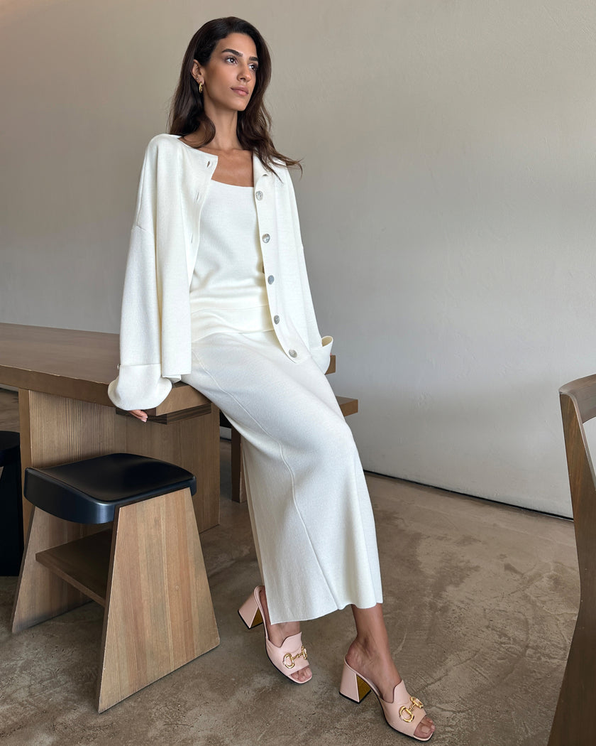 MOLLY peplum skirt, milk