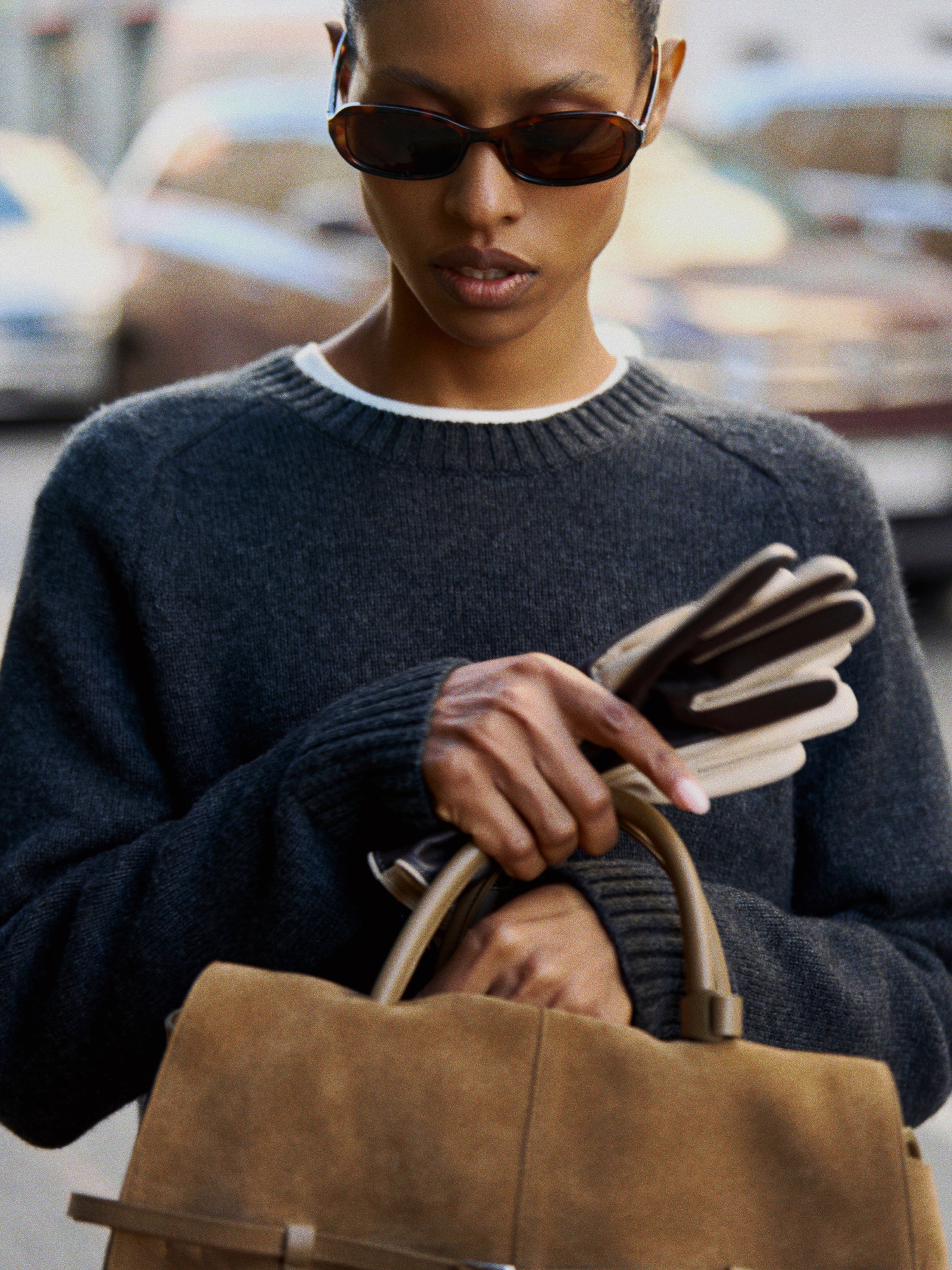 AMANDA basic sweater, anthracite
