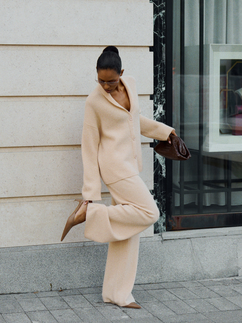 AMANDA basic pants, powder pink