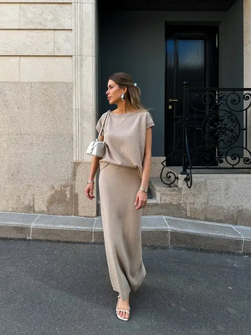 FLUFFY bouclé skirt, beige