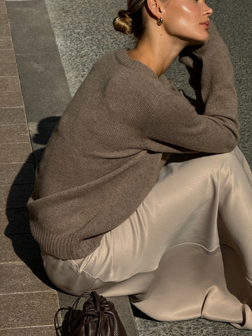 REAL cashmere jumper, mocha