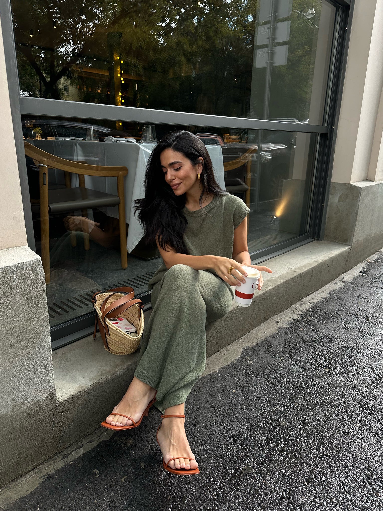 FLUFFY jumper, khaki