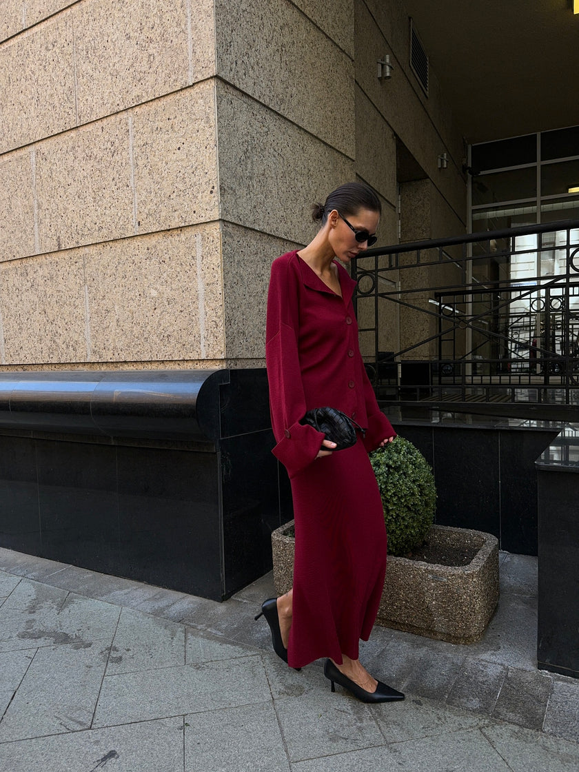 MOLLY no peplum skirt, burgundy