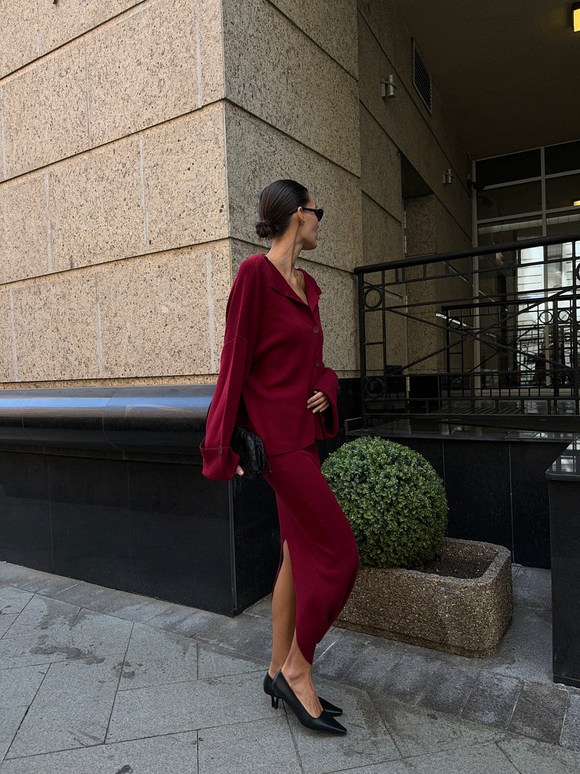 MOLLY no peplum skirt, burgundy