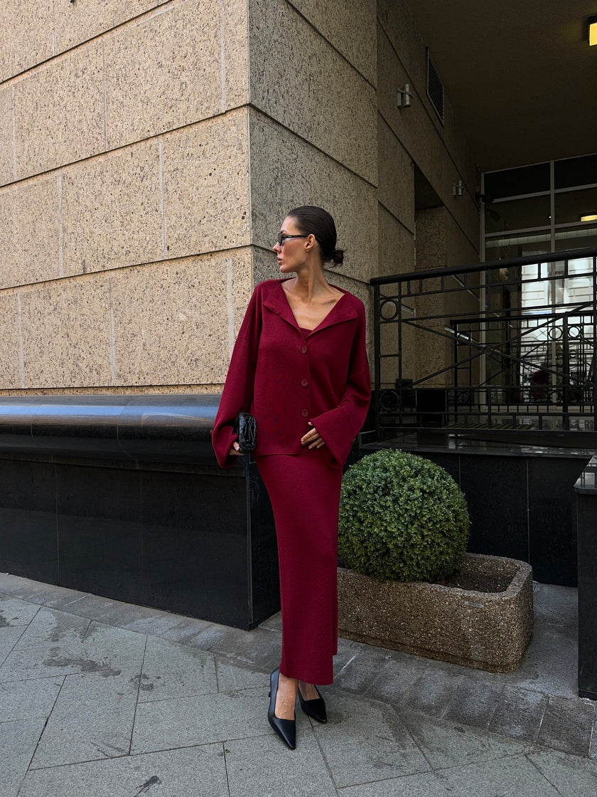 MOLLY no peplum skirt, burgundy