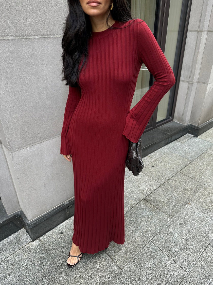 ZEENA dress, burgundy