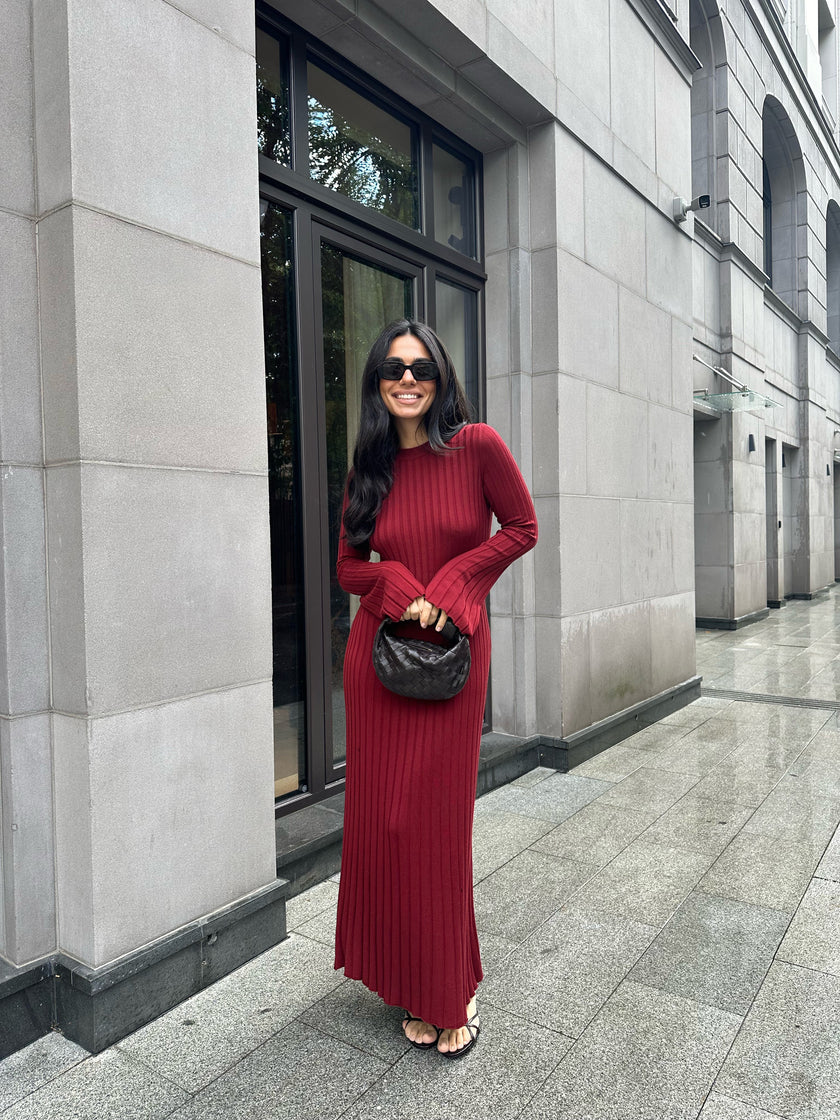 ZEENA dress, burgundy